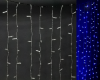 Гирлянда-штора эл. уличн. (LED) 2,4м (16 нитей х1,5м) 500 с/l, синий/бел. OLDCL500-BN-E